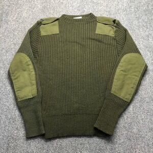 DSCP Valor Collection Mens Olive Green Wool Ribbed Military Commando Sweater